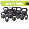 Kettlebell, matt fekete porszrt (powder-coated), sznes jel