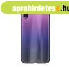 Rainbow szilikon tok �veg h�tlappal - Huawei P30 pink - feke