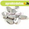 Pr�selt vir�gszirom gy�ngy - 11x16mm - Silver