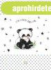 Babastar puha pelenk�z� lap 50*70 cm - sz�rke panda 
