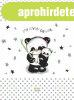 Babastar merev pelenk�z� lap 50*80 cm - sz�rke panda �s mam�