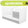 Maxi Kombi 5 fi�kos gyermek�gy ez�st-feh�r sz�nben