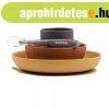 Nattou �tk�szlet szilikon 4 r�szes poh�rral curry-terrakotta
