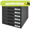 Iratt�rol�, m�anyag, 6 fi�kos, LEITZ "Plus", feket
