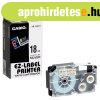 Feliratoz�g�p szalag XR-18SR1 18mmx8m Casio ez�st/fekete