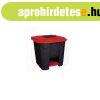 Szemetes kuka ped�los m�anyag 30 literes fekete/piros UP200P