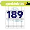 Etikett c�mke, 25,4x10mm, 100 lap, 189 c�mke/lap  Bluering�