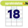 Etikett c�mke, 63,5x46,6mm, 100 lap, 18 c�mke/lap