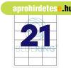 Etikett c�mke, 63,5x38,1mm, 100 lap, 21 c�mke/lap Bluering�