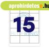 Etikett c�mke, 70x50,8mm, 100 lap, 15 c�mke/lap Bluering�