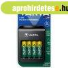 Elemt�lt�, akku LCD Plug t�lt� + 4 db AA 2100 mAH Varta
