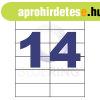 Etikett c�mke, 105x41mm, 100 lap, 14 c�mke/lap 