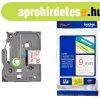 Feliratoz�g�p szalag, Brother TZE222 9mmx8m ORIGINAL piros/f