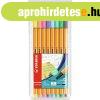 Rostir�n, t�filc k�szlet, 0,4mm, STABILO Point 88, 8 klf. pa