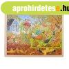 Fa puzzle, let a kertben