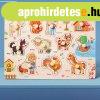 Montessori fejleszt� fa puzzle j�t�k J�rm�vek gyerekeknek 1