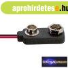 9V-os elem csatlakoz� er�s�tett fejr�sszel 150mm 