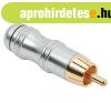 RCA dug�, aranyozott csatlakoz�, max. 8 mm-es k�belhez, jel�