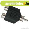 RCA Y-talakt, 2 x RCA aljzat - RCA dug, 10 db / csomag (