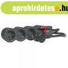Legrand Eloszt�sor Standard 4x2P+F, 3 m vezet�kkel, fekete, 