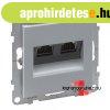 Legrand Suno 2xRJ45 Cat. 6 STP csatlakoz�aljzat alum�nium, L