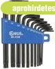 Genius T-torxkulcs k�szlet, L-alak�, 10 darabos