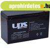 UPS Power 12V 9Ah emelt kapacit�s� zsel�s akkumul�tor, p�tak