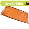 Emergency Sleeping Bag, orange, one side aluminium-coated - 