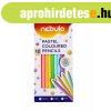 Sz�nes ceruza k�szlet, hatsz�glet� Nebulo pasztell, 12 klf. 