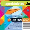 Hajtogat�lapok sz�nes 10x10 cm, vegyes sz�nek, 50 lap/csomag