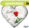 Sz�v alak� p�rna, v�r�s r�zsasz�l, szeretlek