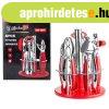 Bachmayer Home 6 r�szes konyhai eszk�z k�szlet piros sz�nben