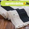 Fekete �s Feh�r Asztali fut� - V�szon, T�glalap Alak�