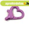 Karab�ner kapocs - sz�v alak� - lila - 26 x 22 x 6 mm