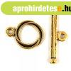 T-kapocs - dupla k�r - arany sz�n� - 13x24mm