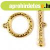 T-kapocs - lukacsos - arany sz�n� - 26x37mm