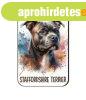 Kuty�s fa h�t�m�gnes, Staffordshire Terrier, s�t�tbarna