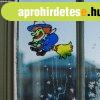 Halloween-i ablakdekor - sz�nes boszork�ny