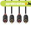 Nedis CABW24200AT100 sztereo audi� k�bel 2x RCA f�rfi, 2x RC