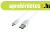 Ut�ngy�rtott USB - MicroUSB feh�r adatk�bel 1m