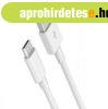 Ut�ngy�rtott feh�r USB-A - Type-C adatk�bel 1m