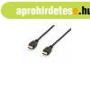 HDMI k�bel, aranyozott, 3 m, EQUIP