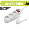 Delight H�l�zati Eloszt� Kapcsol�val 3DIN 3m White
