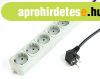 Gembird SPG3-B-6C T�lfesz�lts�gv�d� Kapcsol�val 5DIN 1,8m Wh