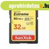 Mem�riak�rtya SDHC Extreme K�RTYA 32 Gb. 90MB/S, UHS-1, CL10