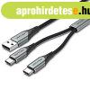 Vention USB 2.0 A Male to Dual USB-C Male Y-Splitter Cable A