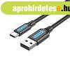 Vention USB 2.0 A Male to C Male 3A Cable 1m Black