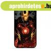 Marvel pr�mium szilikon tok edzett �veg h�tlappal - Iron Man