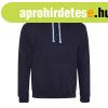 Just Hoods Uniszex kapucnis pul�ver kontrasztos sz�n� kapucn