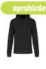 F�rfi organikus kapucnis pul�ver, Kariban KA4027, Black-5XL